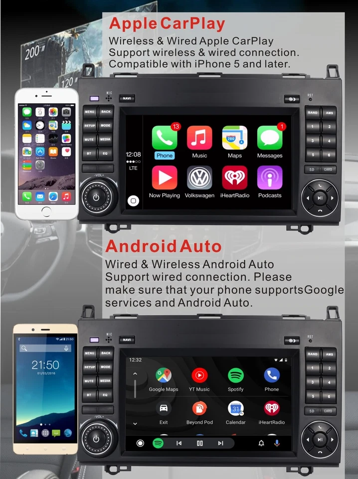 Autoradio für Mercedes Benz Viano Vito 7" CarPlay GPS Navigator +BT 8-Core 4+32G - Bild 4 von 4