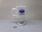 Vintage Milk Glass Mug Ford Motors 75th Anniversary Cleveland Stamping Plant