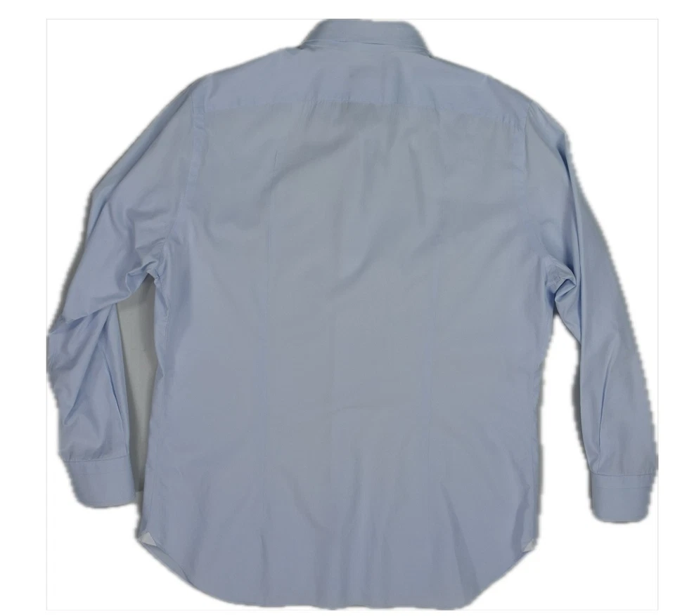 Camisa de vestir lisa azul claro Finamore para hombre talla 17/43 leer descripción Foto 2 de 4