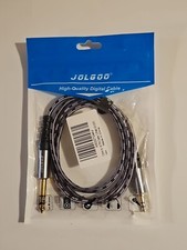 3.3Ft 3.5mm 1/8" to 1/4" Male TRS Stereo Audio Aux Adapter Conversion Cable