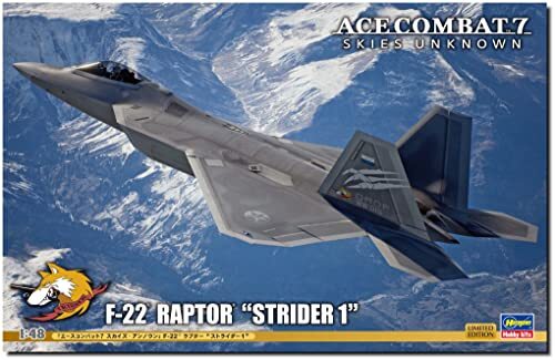 Hasegawa 1/48 Ace Combat 7 Skies Unknown F-22 Raptor Strider