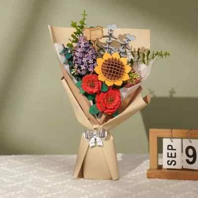 ROWOOD ROBOTIME 3D Holz Puzzle DIY Blumenstrauß Home Deko Muttertag Damen Geschenke