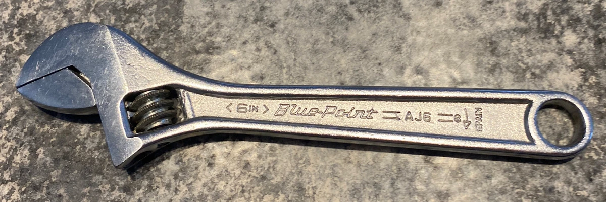 Vintage Blue Point 6 150mm cresent Adjustable Wrench Model AJ6 Made Spain Used