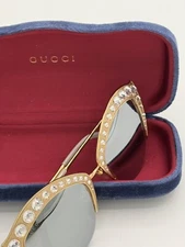 GUCCI GG0114s  col 004 Sunglasses Silver Gold Mirrored 53-20-140