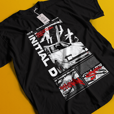 Initial D T-Shirt Takumi Fujiwara Shirt Anime Tshirt Bunta Tee