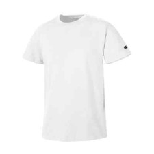 White Champion Adult Short Sleeve Stylish T-Shirt Casual Plain T525C Size S-3XL