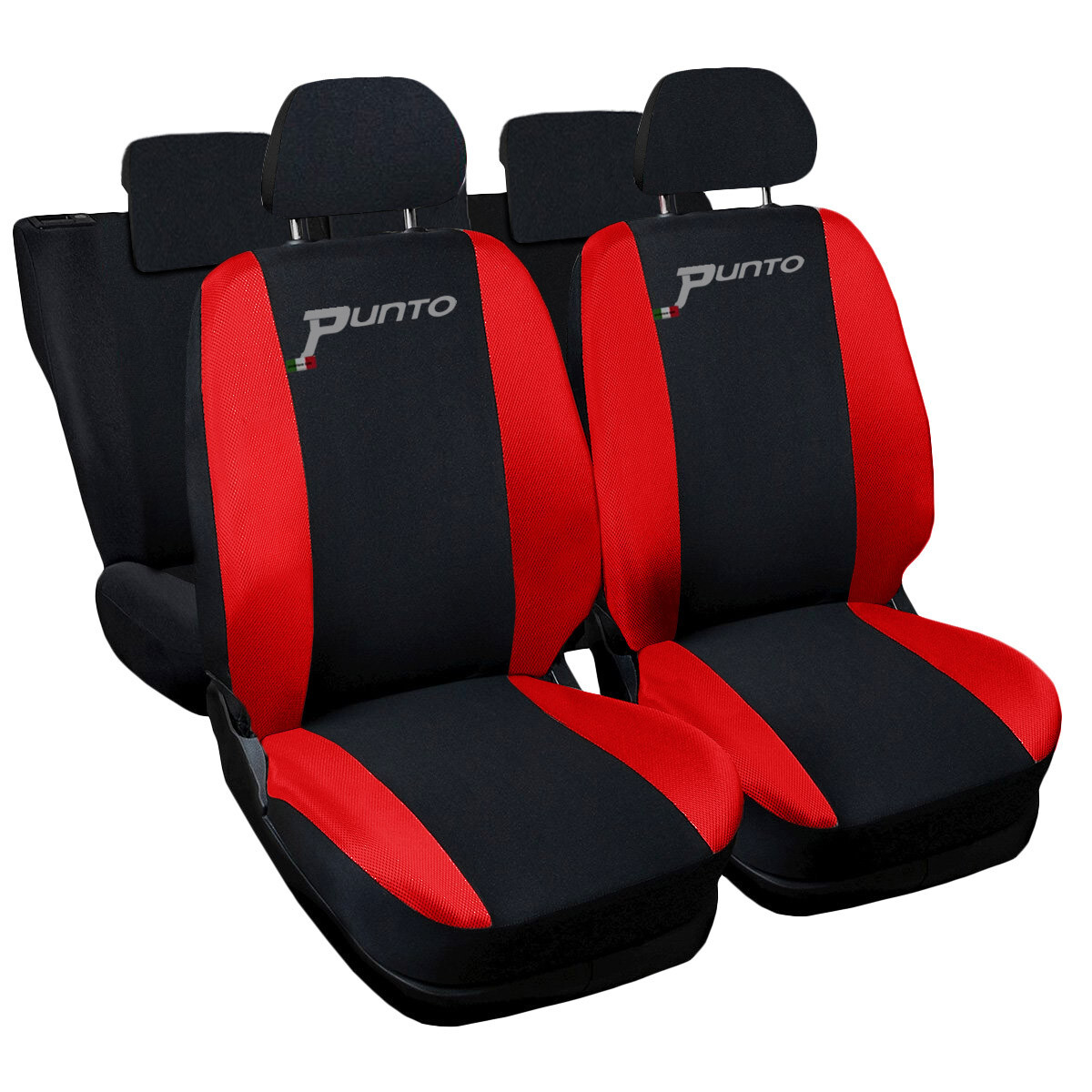 COPRISEDILI BICOLORE COMPATIBILI CON GRANDE PUNTO 5 PORTE NEROROSSO