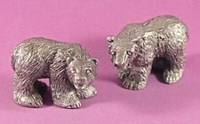 Hudson Pewter Noah's Ark Collection male female POLAR BEARs retired BONUS