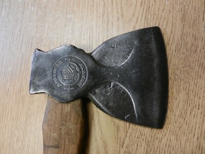 Rare American Beauty Camp Axe Mann Rose Emblem 5 1/4'' x 3 7/8'' Head 14'' Long
