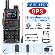 1Pcs Baofeng 5RH PRO GPS FM Walkie Talkie Multi Band Two Way Radio+771 Antenna