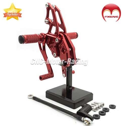 Red For Yamaha YZF R15 V2 YZF R150 2012-2017 CNC Rearset Footrest Footpeg Pedals - Picture 3 of 7