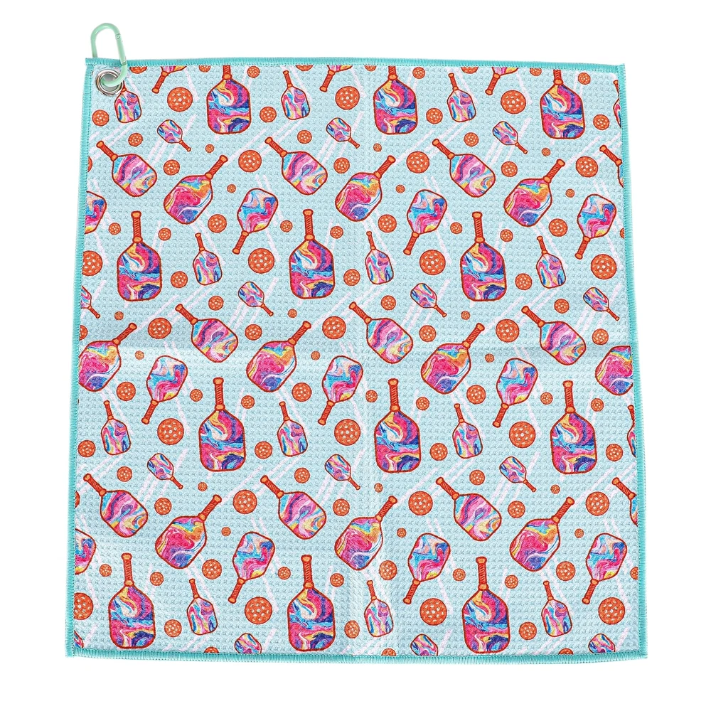 Pickleball Towel Stylish 15x17 Inch Microfiber Athletic Towels with Carabiner...