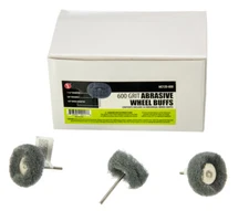36 ABRASIVE 1-1/2" SCUFF PAD 600 GRIT ROTARY TOOL BRUSH WHEEL BUFF 1/8 MC120-600