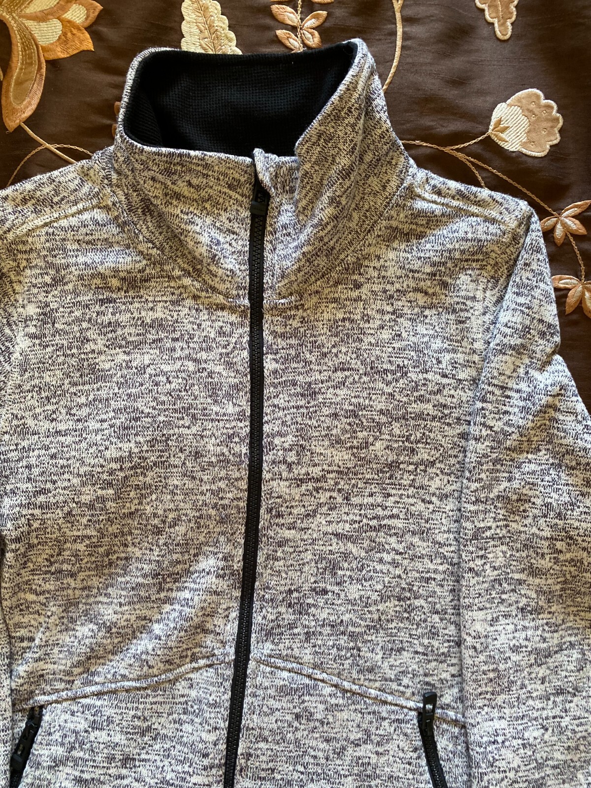 Women's Jacket Calvin Klein Grey Quick Dry Full Zip w/Pockets Size Large