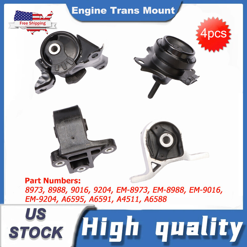 4X Engine Mount & Trans Mount for Honda Civic 1.7L 2001-05 for Auto Transmission