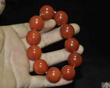 China Natural Red Agate Onyx Pray Prayer Buddha Beads Amulet Bracelet Hand Chain