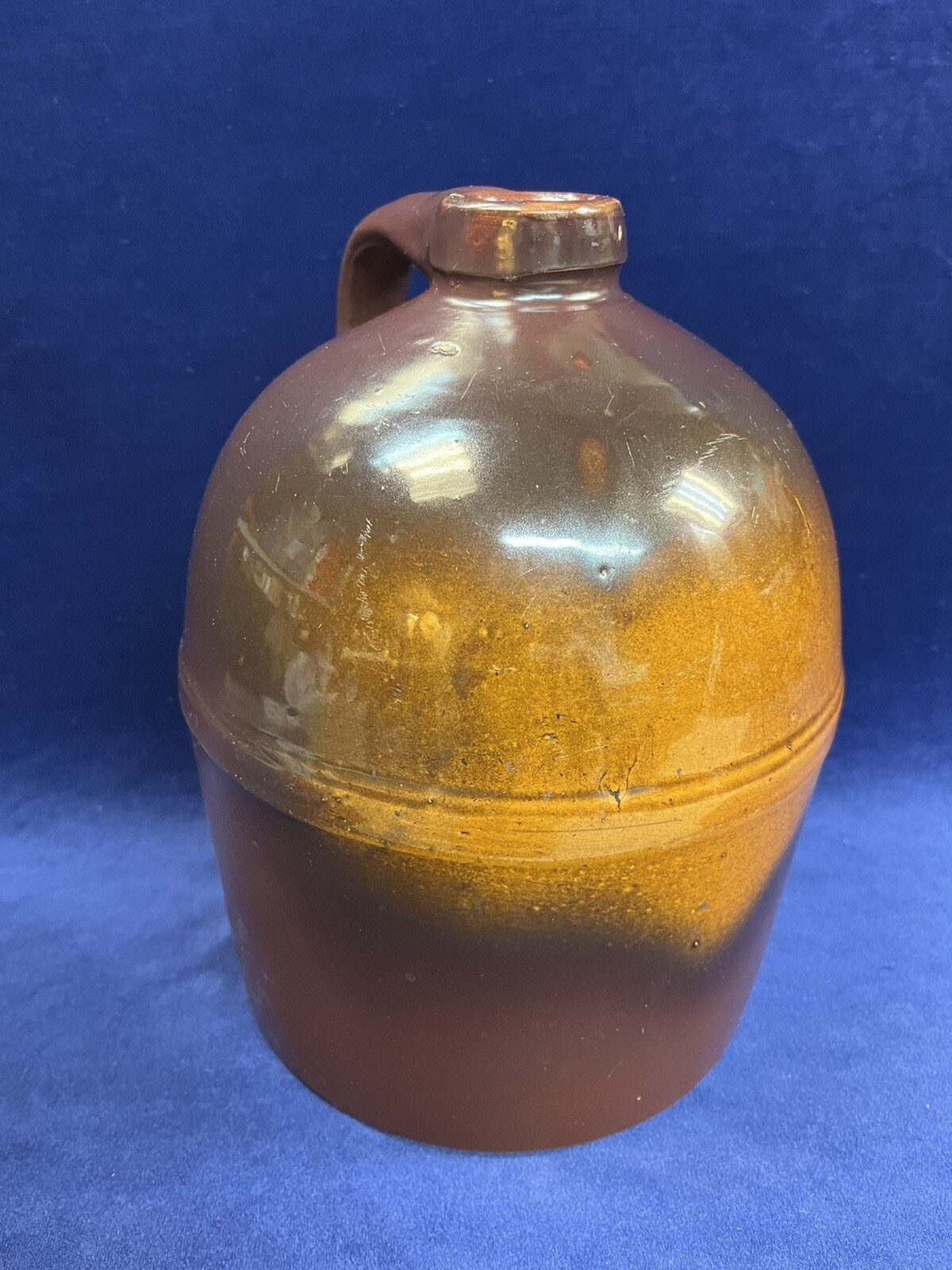 Peoria Pottery Stoneware 1 Gallon Jug Orange /Yellow and Brown eBay