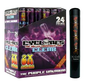 Cyclone Clear Flavored Pimperschnaps Pre Rolled Cones~24 Count~48 Total~FRESH