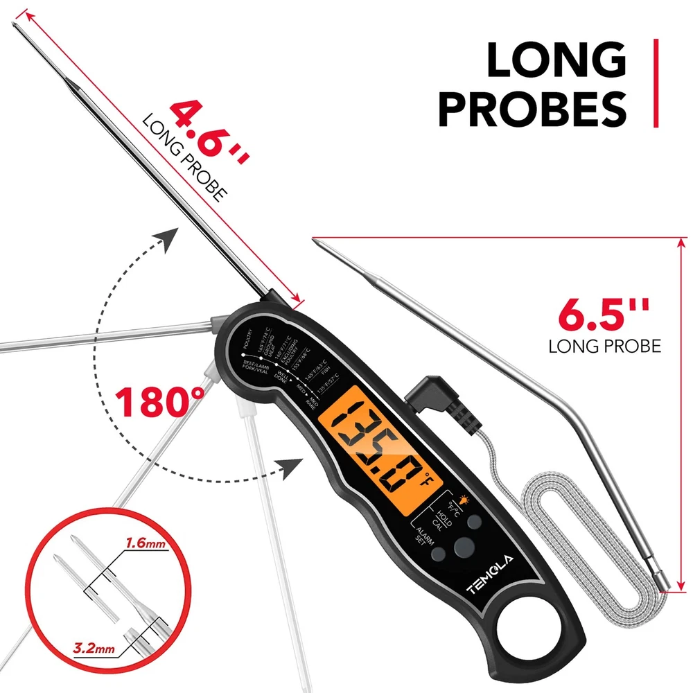 Meat Thermometer, Instant Read Food Thermometer for Cooking, Digital Food The...