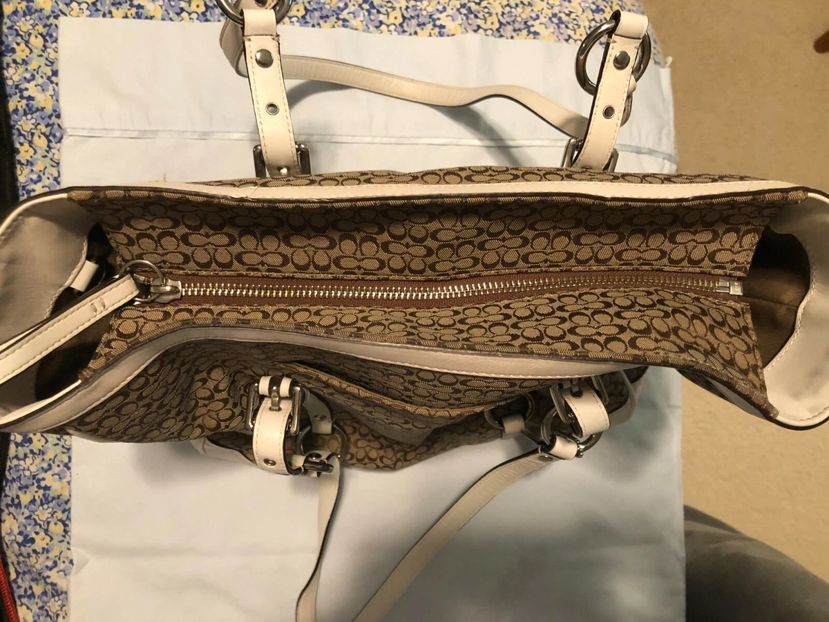 Coach Large Jacquard Brown Nylon Signature Tote M0749-F11527 | eBay