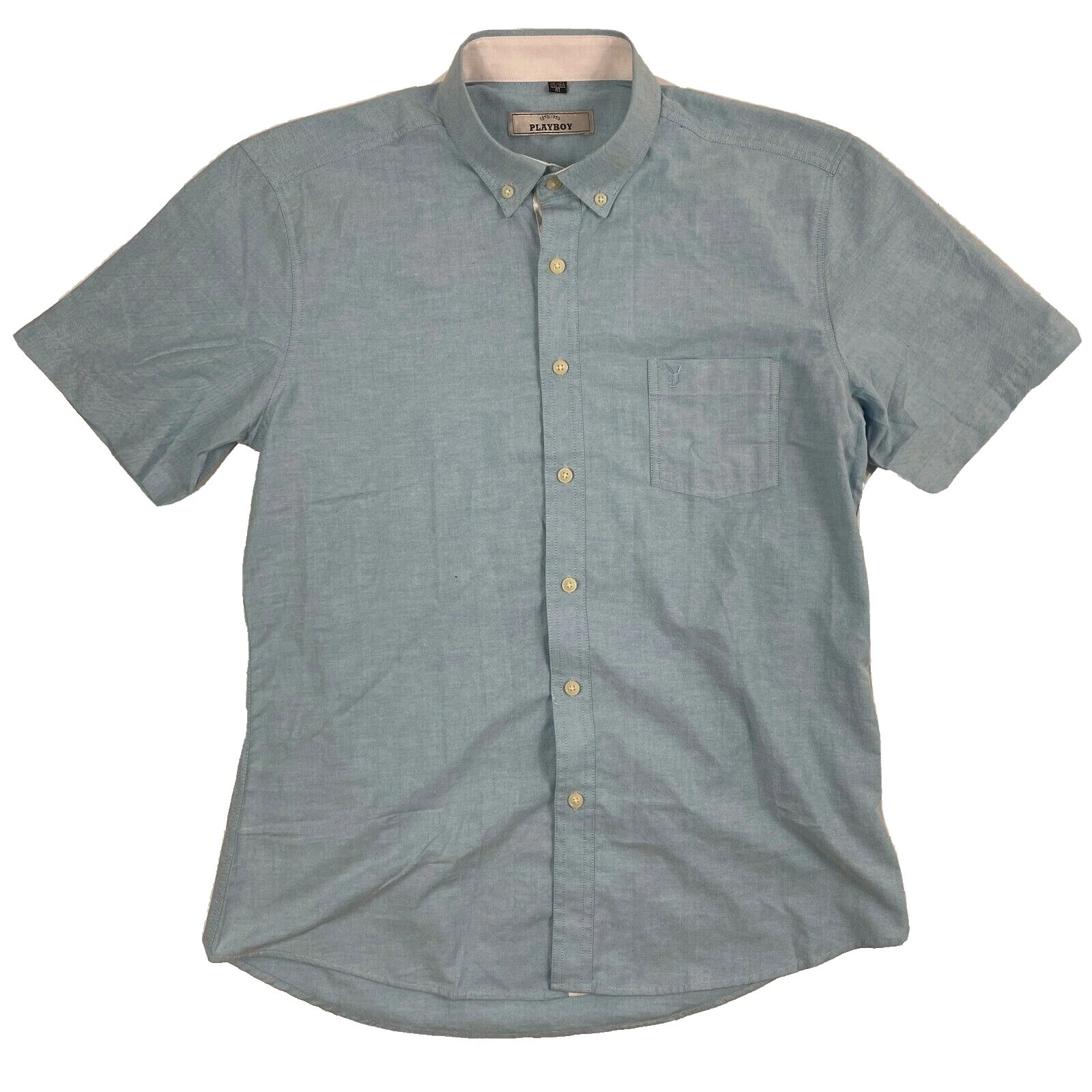 Playboy Algodón Informal Con Botones camisas para hombres