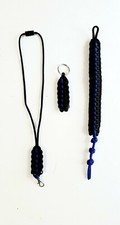 Paracord Thin Blue Line Bracelet/Keychain/Lanyard/LoopKnotGift Set/Made in USA