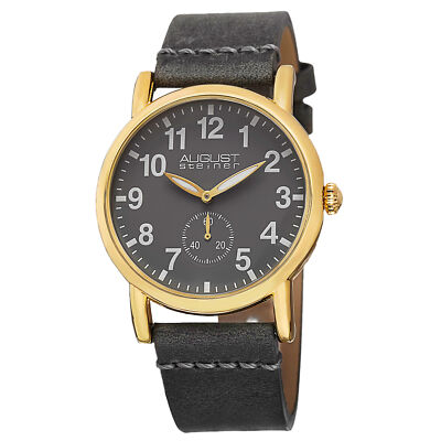 New Women's August Steiner AS8110YG Gold-tone Swiss Quartz Leather Strap Watch