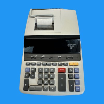 Sharp EL-2630PIII Commercial 12 Digit Desktop Printing Calculator 2 Color EUC