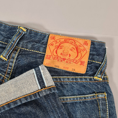 Evisu Womens Jeans Blue W26 L30 Straight Leg Selvedge Denim 080