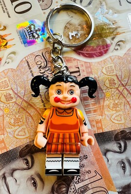 Custom Lego Minifiguren rot hell grün Licht Tintenfisch Spiel Schlüsselanhänger