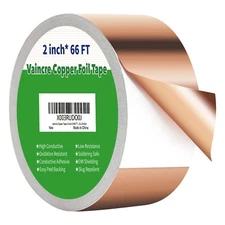 Copper Tape Conductive Adhesive Foil Taper (2inch X 66 FT) Copper Foi...