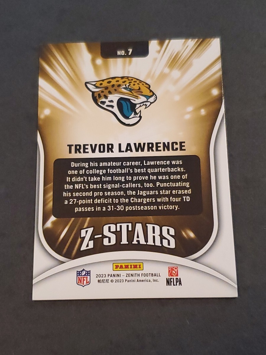 Trevor Lawrence 2023 Panini Zenith Z-Stars #7 Jacksonville Jaguars