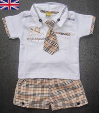 BABY BOY OUTFIT Top & Shorts Designer Outfit Soft Cotton Casual Wedding Clothing