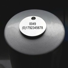 Hundemarke 23 mm, Metall, Einkaufswagenchip, Gravur,abriebfest,Schl&uuml;sselanh&auml;nger
