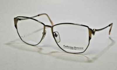 AUTHENTIC CATHERINE DENEUVE CD001 GOLD EYEGLASSES FRAME 57