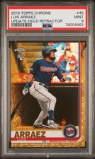 2019 Topps Chrome Update #45 Luis Arraez Update-Gold Refractor PSA 9