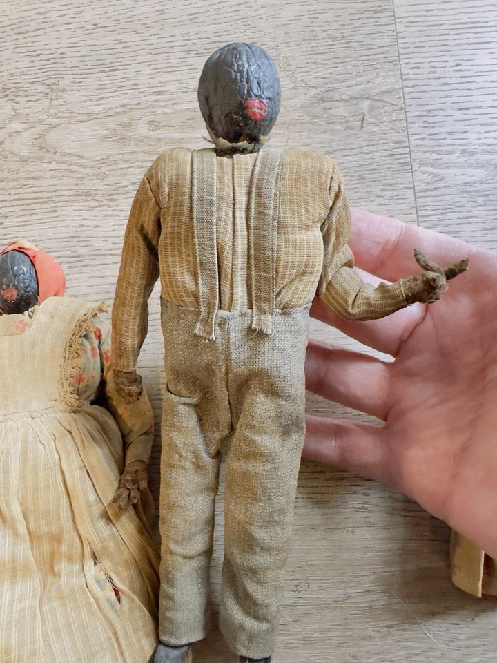 Vintage Original African American Folk Art Dolls Family Early 1900s Rare - Image 4 of 4