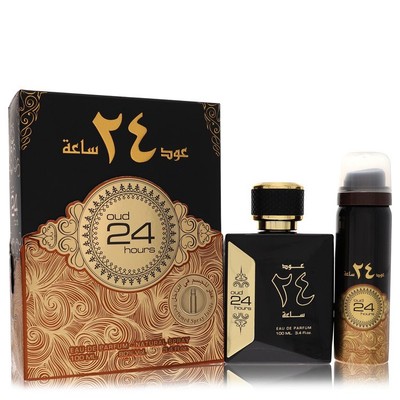 Ard Al Zaafaran Oud 24 Hours by Al Zaafaran Eau De Parfum Spray + 1.7oz Perfu...