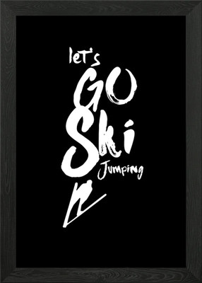 Gerahmtes Wandbild Skispringen Skispringen Poster Leinwandbild Bild