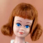 Vintage 1960s Mattel Barbie Midge Titian Redhead Freckles Japan White Dress