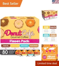 Gourmet Medium Roast Coffee Pods Variety Pack - 80 Count for Keurig Lovers