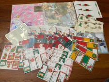 Lot Vintage Deadstock Wrapping Paper / Gift Tags etc Hallmark / American Greeti