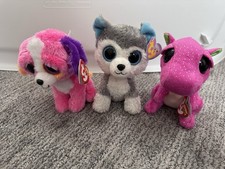 TY Beanie Boos Lot Of 3 Dragon And Dog Cat NWT New With Tags 
