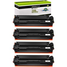 4PK Black CF500A 202A Toner Compatible with HP Color LaserJet Pro M281cdw M281f