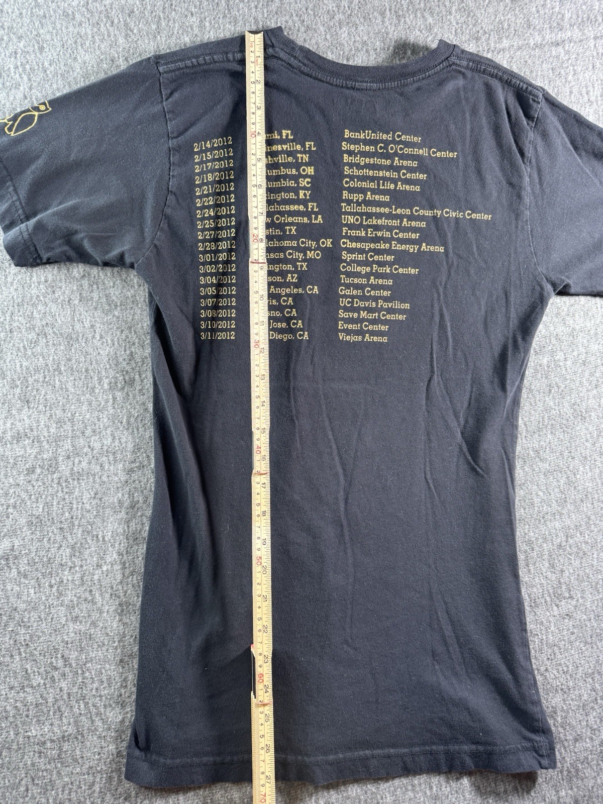 DRAKE CLUB PARADISE TOUR 2012 CONCERT T SHIRT SIZE S RAP HIP HOP ORIGINAL Tee