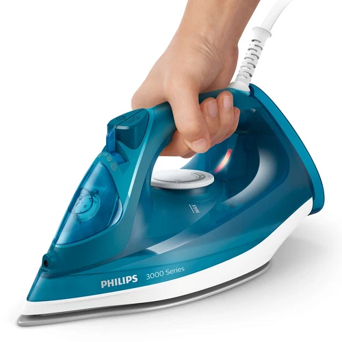 Philips Steam Iron 3000 Series, 40 g/min constant steam, blue (DST3040/79)