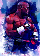 Floyd Mayweather Jr.  2022 Authentic Artist Signed Giclee Print Card 45 of 50