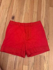 Marc by Marc Jacobs Red Chino Shorts Women’s 8 Cotton Button Hook & Eye Pockets