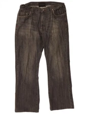 CALVIN KLEIN Mens Bootcut Jeans W36 L30 Black Cotton DO19