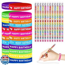 emzrivo 48 Pcs Happy Birthday Pencils Set 24 Happy Birthday Pencils Birthday